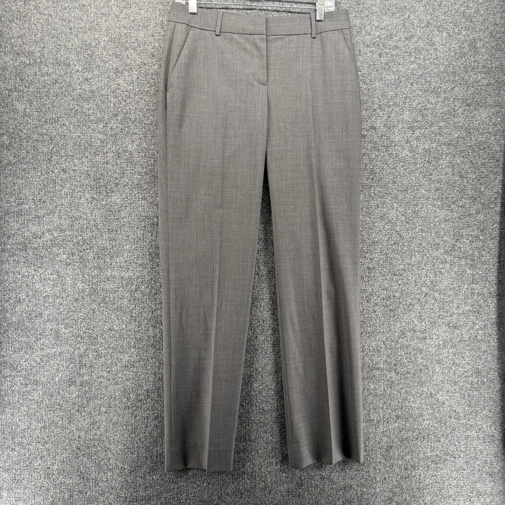 J Crew Favorite Fit Trouser Womens 6 Gray Tollegno 1900 Italian Wool Ankle Crop